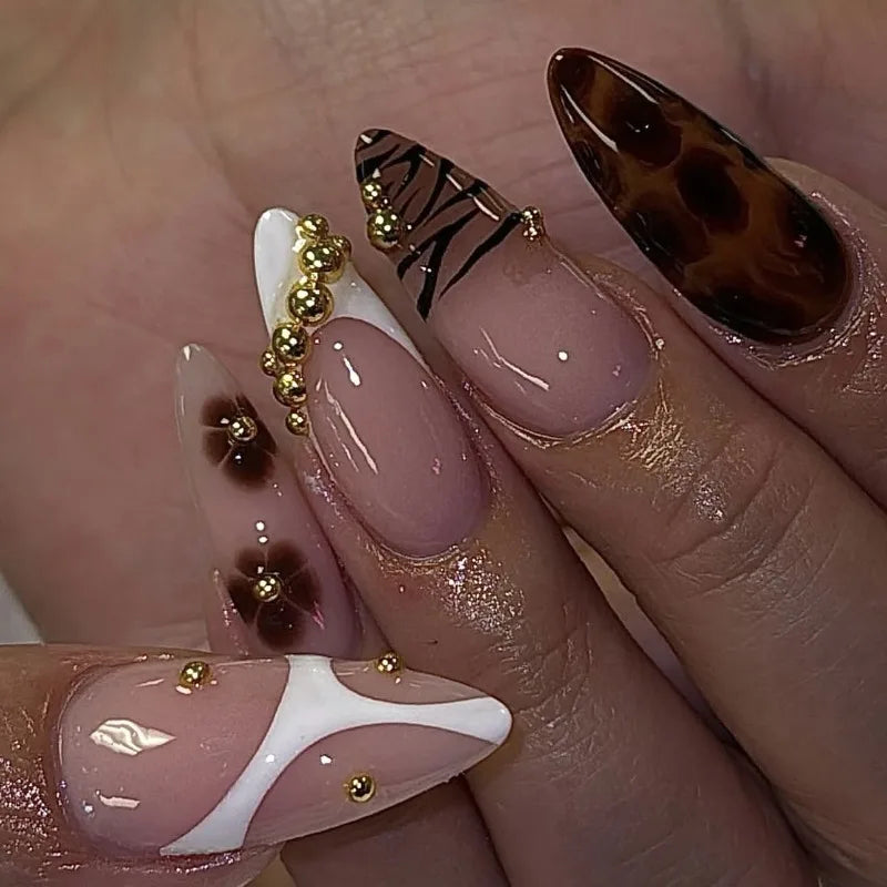 5 Variant 24pcs Leopard Print Style Press-Ons