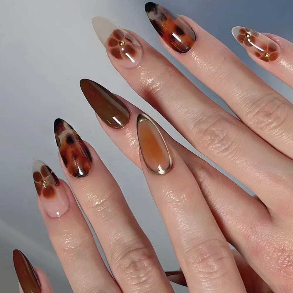 5 Variant 24pcs Leopard Print Style Press-Ons