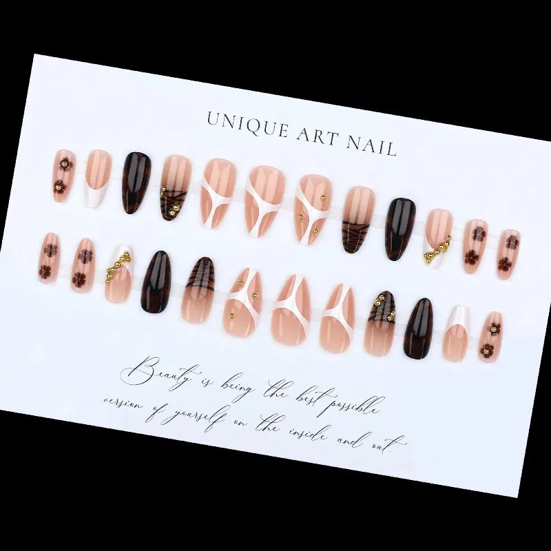 5 Variant 24pcs Leopard Print Style Press-Ons