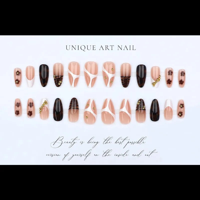 5 Variant 24pcs Leopard Print Style Press-Ons