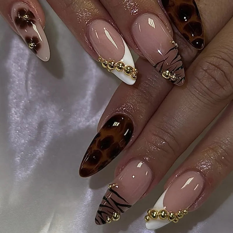 5 Variant 24pcs Leopard Print Style Press-Ons