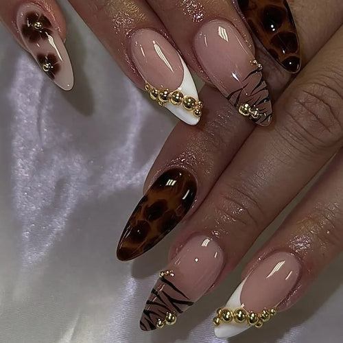 5 Variant 24pcs Leopard Print Style Press-Ons